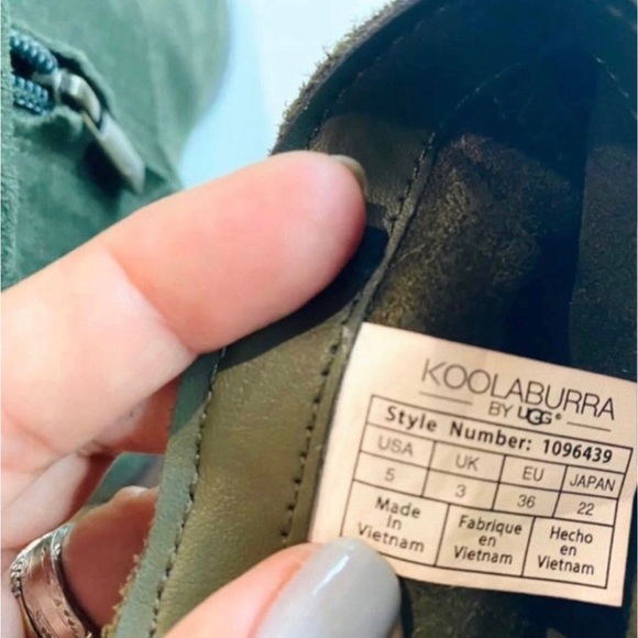 Koolaburra by UGG Lorelei Green Suede Ankle Boots Booties Womens 5 - Picture 4 of 7